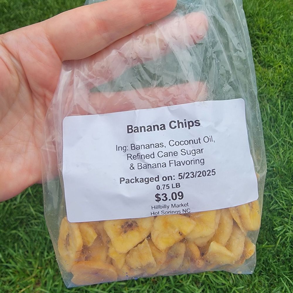 Hillbilly Market - Simple Banana Chips without all the inflammatory ingredients that I can't have. - Grocery Near Me - Hot Springs, North Carolina