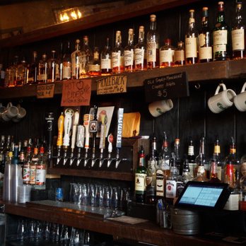 Hometown Bar-B-Que - Good selection of whiskey and beer at the bar - Barbeque Near Me - Brooklyn, New York