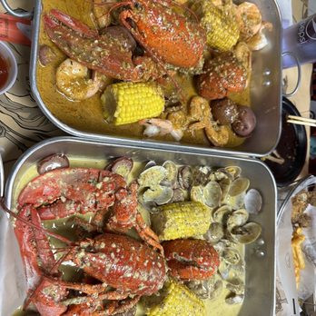 Poseidon Boil - Lobster with clams and shrimps. - Cocktail Bars Near Me - Henrico, Virginia
