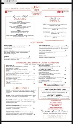 Menu photo 1 Belli Osteria Brooklyn, NY Menu photo 1 Belli Osteria Brooklyn, NY