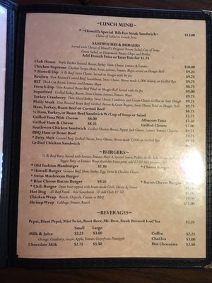Menu photo 6 Howell's Restaurant & Lounge Oregon City, OR