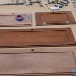 Dependable Boat Repair - Making cabinet doors to match the existing.