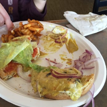 Bull's Tooth - The Dijon chicken sandwich. A paper plate of garbage - American Near Me - Skykomish, Washington Bull's Tooth - The Dijon chicken sandwich. A paper plate of garbage - American Near Me - Skykomish, Washington