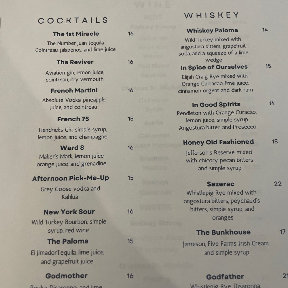1st Miracle Boutique - Drinks menu - Women's Clothing Near Me - Meridian, Idaho