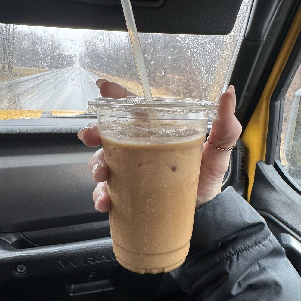 Iced caramel latte Iced caramel latte