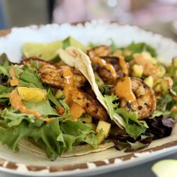 Maple Street Eatery - Grilled Baja Prawn Tacos