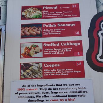 iPierogi - Menu board. - Food Trucks Near Me