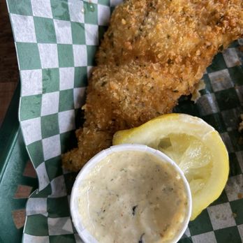 Front Porch Dewey Burger & Fish - Lemon & Garlic aïoli sauce was to die for with this fish and fries!! All homemade sauce. - American Near Me - Eureka, Montana Front Porch Dewey Burger & Fish - Lemon & Garlic aïoli sauce was to die for with this fish and fries!! All homemade sauce. - American Near Me - Eureka, Montana