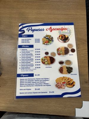 Menu photo 2 Pupusas Azacualpa Hemet, CA