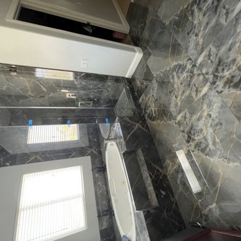Rite-A-Way Flooring Services - Replacement w/Large tile flooring & wet areas built-in the spa tub added step - replaced shower hardware & tub faucet, not glass enclosure - Flooring Near Me Rite-A-Way Flooring Services - Replacement w/Large tile flooring & wet areas built-in the spa tub added step - replaced shower hardware & tub faucet, not glass enclosure - Flooring Near Me