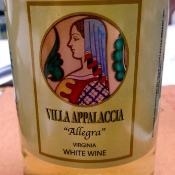 Villa Appalaccia Winery - Very pleasant, dry white wine with hint of sweetness and effervescence - Wineries Near Me - Floyd, Virginia Villa Appalaccia Winery - Very pleasant, dry white wine with hint of sweetness and effervescence - Wineries Near Me - Floyd, Virginia