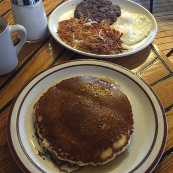 Anchorage 5 - Two eggs over easy with burger patty plus a side pancake. Yummy - Breakfast & Brunch Near Me - Sausalito, California Anchorage 5 - Two eggs over easy with burger patty plus a side pancake. Yummy - Breakfast & Brunch Near Me - Sausalito, California