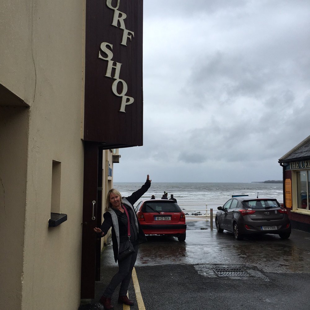 Lahinch Surf Shop - Me, in front of the Lahinch Surf Shop. - Sports Clubs Near Me - Ennis, CE