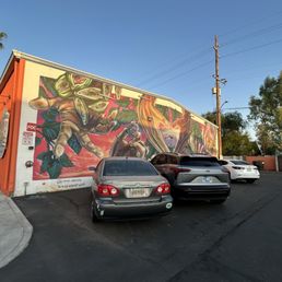 Parking and mural Parking and mural