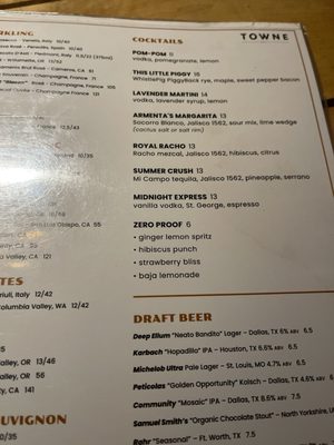 Menu photo 1 Towne Grill Fort Worth, TX Menu photo 1 Towne Grill Fort Worth, TX