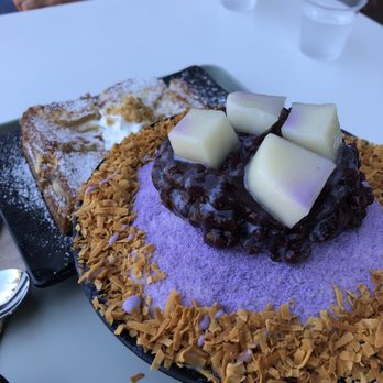 Sul & Beans - Taro bingsoo and Choux toast - Desserts Near Me - Irvine, California Sul & Beans - Taro bingsoo and Choux toast - Desserts Near Me - Irvine, California
