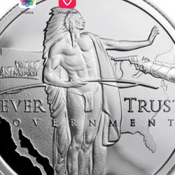 Colonial Stamp & Coin - Never Trust the Government 1 oz silver round