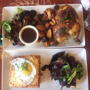 Moulin - Croque madame / salade & poulet/frite - Cafes Near Me - Laguna Beach, California
