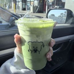 Crème brûlée matcha latte