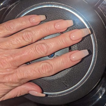 Creative Nails Art & Spa - Thin natural looking coffin shaped nails! - Nail Salons Near Me - Temecula, California