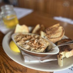 Yorktown Pub - Crab dip. Tasty and bigger portion than it looks