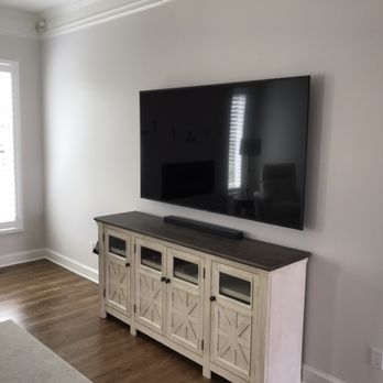 Assembly Man Services - 75" flat screen wall mounted plus hide wires - Furniture Assembly Near Me - Lenexa, Kansas Assembly Man Services - 75" flat screen wall mounted plus hide wires - Furniture Assembly Near Me - Lenexa, Kansas