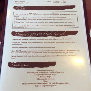 Demera - Lunch Special Menu 2 (8.2016) - Ethiopian Near Me - Chicago, Illinois Demera - Lunch Special Menu 2 (8.2016) - Ethiopian Near Me - Chicago, Illinois