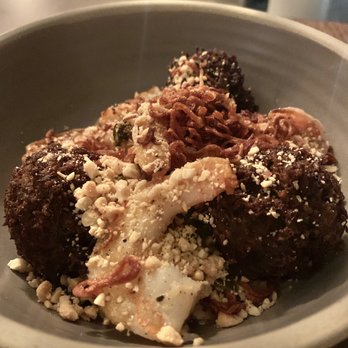 Common Thread Savannah - Really great, unusual falafel dish with peanuts and shrimp - New American Near Me - Savannah, Georgia