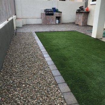 Reparo Landscaping - Artificial grass gravel and paver border - Landscaping Near Me - Glendale , Arizona Reparo Landscaping - Artificial grass gravel and paver border - Landscaping Near Me - Glendale , Arizona