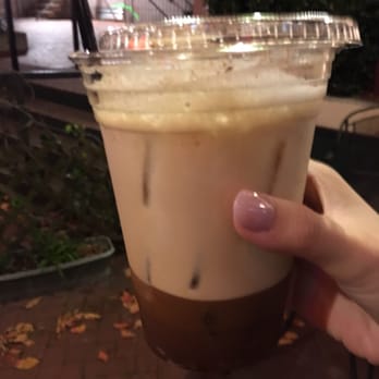 Maude's Classic Cafe - Amount of coffee vs. amount of foam ( with a lot of ice ) - Coffee & Tea Near Me - Gainesville, Florida