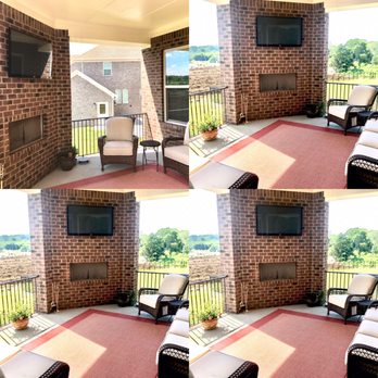 Tech Next Door - New home subdivision move in, backyard patio TV mount Job. - Home Theatre Installation Near Me - Brentwood, Tennessee Tech Next Door - New home subdivision move in, backyard patio TV mount Job. - Home Theatre Installation Near Me - Brentwood, Tennessee