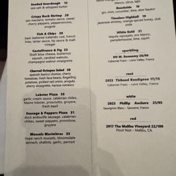 Happy Hour Menu side 1
