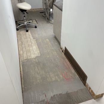 Empire Today - Glue at the operatory entrance which we had to have patients step over - Carpet Installation Near Me
