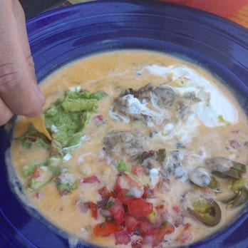 Cabo Cantina - Loaded queso dip with steak, guac, jalapenos and sour cream - Mexican Near Me - Venice, California
