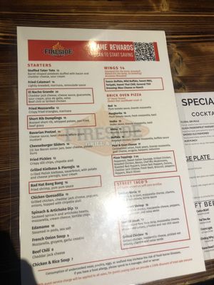 Menu photo 1 Fireside Grill and Bar Marlboro, NJ