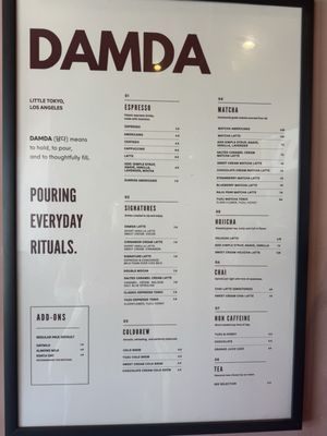 Menu photo 2 Damda Los Angeles, CA