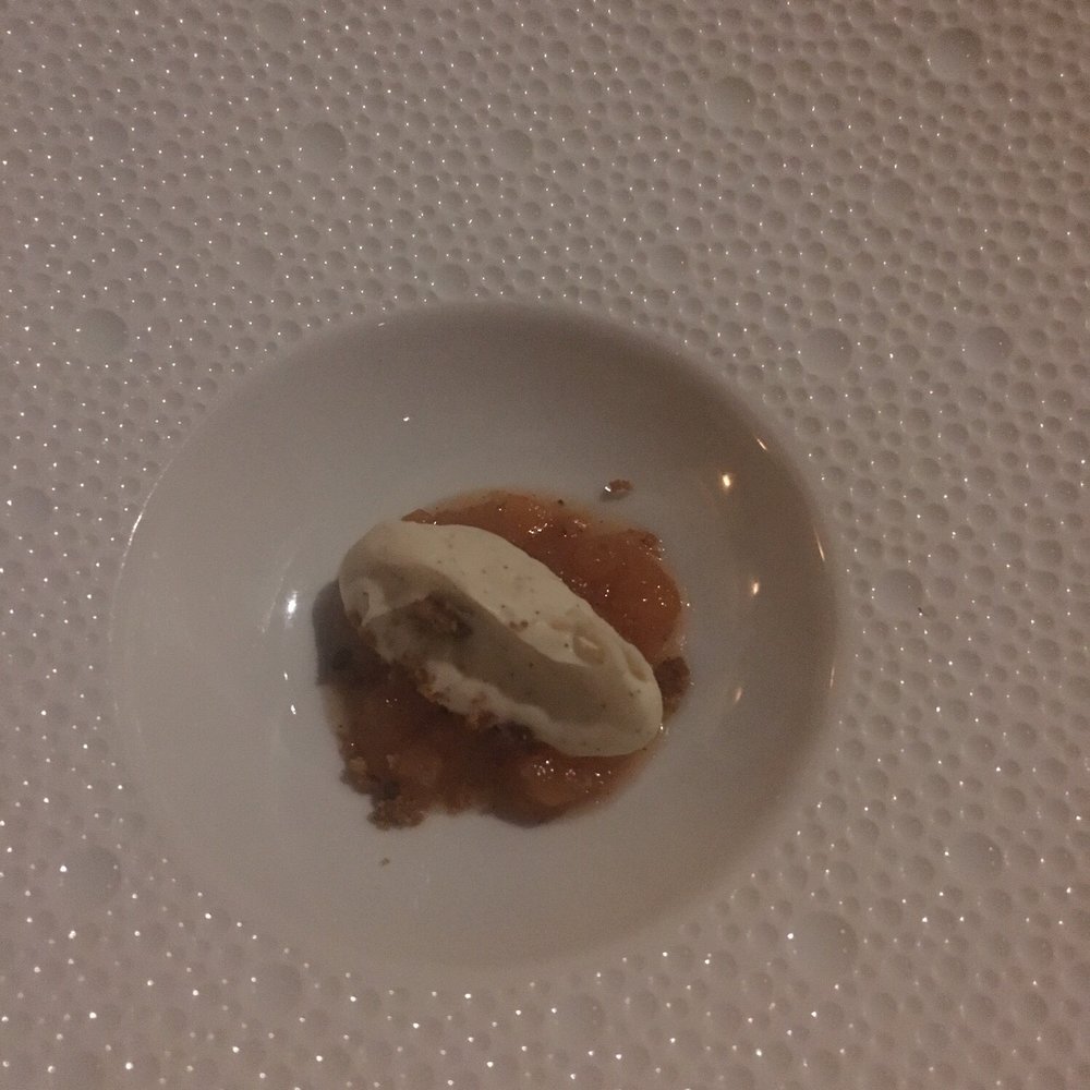 Fleurie Restaurant - Peaches and cream dessert amuse bouche - French Near Me - Charlottesville, Virginia Fleurie Restaurant - Peaches and cream dessert amuse bouche - French Near Me - Charlottesville, Virginia