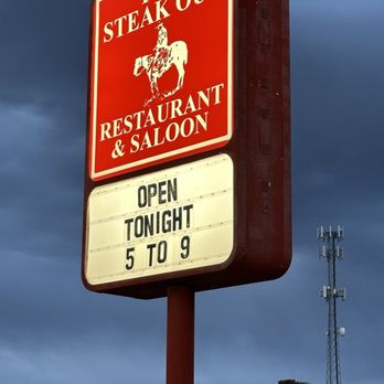 The Steak Out - Front parking lot road sign on corner 82/83 - Steakhouses Near Me - Sonoita, Arizona The Steak Out - Front parking lot road sign on corner 82/83 - Steakhouses Near Me - Sonoita, Arizona