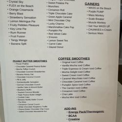 Better Fitness Nutrition Center - Shake menu