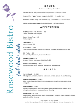 Menu photo 1 Rosewood Bistro Medicine Hat, AB Menu photo 1 Rosewood Bistro Medicine Hat, AB