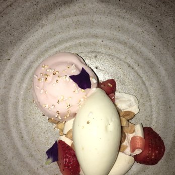 Boka - First dessert - rhubarb and vanilla Pavlova - New American Near Me - Chicago, Illinois Boka - First dessert - rhubarb and vanilla Pavlova - New American Near Me - Chicago, Illinois