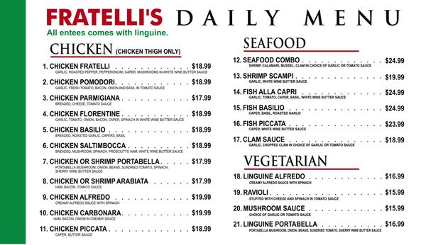 Menu photo 5 Fratelli Express Waipahu, HI Menu photo 5 Fratelli Express Waipahu, HI