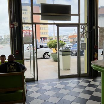 Machete’s Mean Sandwiches - View of outside from inside - Sandwiches Near Me - Aiea, Hawaii