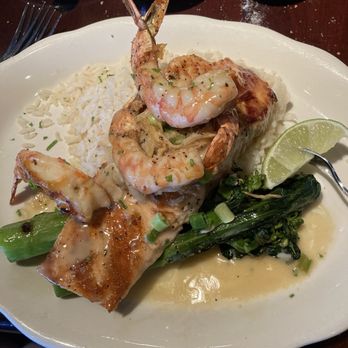 Pappadeaux Seafood Kitchen - Atlantic Salmon and Shrimp $27 - Seafood Near Me - Houston, Texas