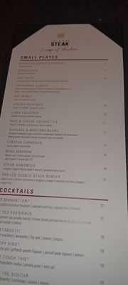 Menu photo 7 Charlie Palmer Steak Napa, CA
