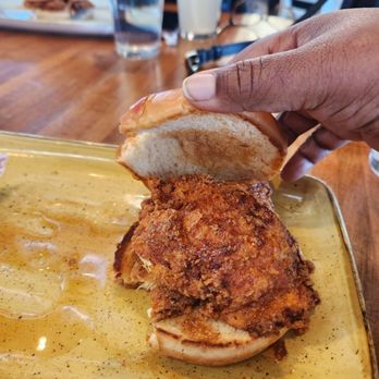 Iron Rooster - Waited over 20 mins for this honey old bay sandwich. Literally nothing is on it. Our fries wasn't even ready - American Near Me - Baltimore, Maryland Iron Rooster - Waited over 20 mins for this honey old bay sandwich. Literally nothing is on it. Our fries wasn't even ready - American Near Me - Baltimore, Maryland