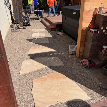 Lara landscape custom - New path from front yard to side yard. - Landscaping Near Me - San Martin, California