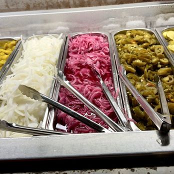 Hutchins BBQ - The pickle and onion bar. - Barbeque Near Me - Frisco, Texas