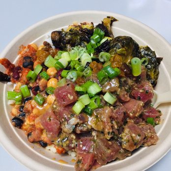 Seed + Sprout - First time coming here, and it taste delicious. The raisin, beans, and green onion, and tuna adds more flavor to the bowl. - Vegan Near Me - La Jolla, California Seed + Sprout - First time coming here, and it taste delicious. The raisin, beans, and green onion, and tuna adds more flavor to the bowl. - Vegan Near Me - La Jolla, California