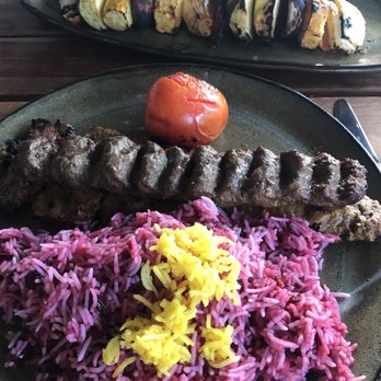 Rumi’s Kitchen - Soltani kebob with Sour cherry rice Grilled vegetables side - Persian/Iranian Near Me - Washington, DC, District of Columbia Rumi’s Kitchen - Soltani kebob with Sour cherry rice Grilled vegetables side - Persian/Iranian Near Me - Washington, DC, District of Columbia